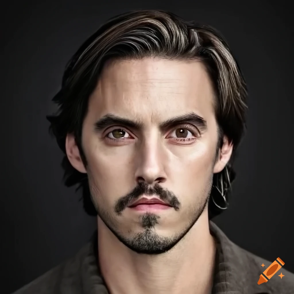 Milo Ventimiglia with wide open mouth, highly detailed, hyperrealism, home background