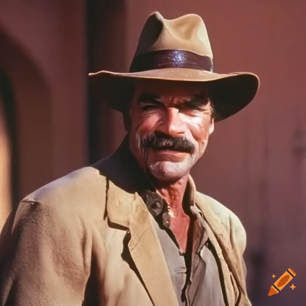 Tom selleck as indiana jones, in marrakech, 80s on Craiyon