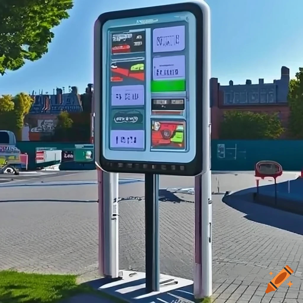 A totem with touchscreen. this totem, it's for public trasportation