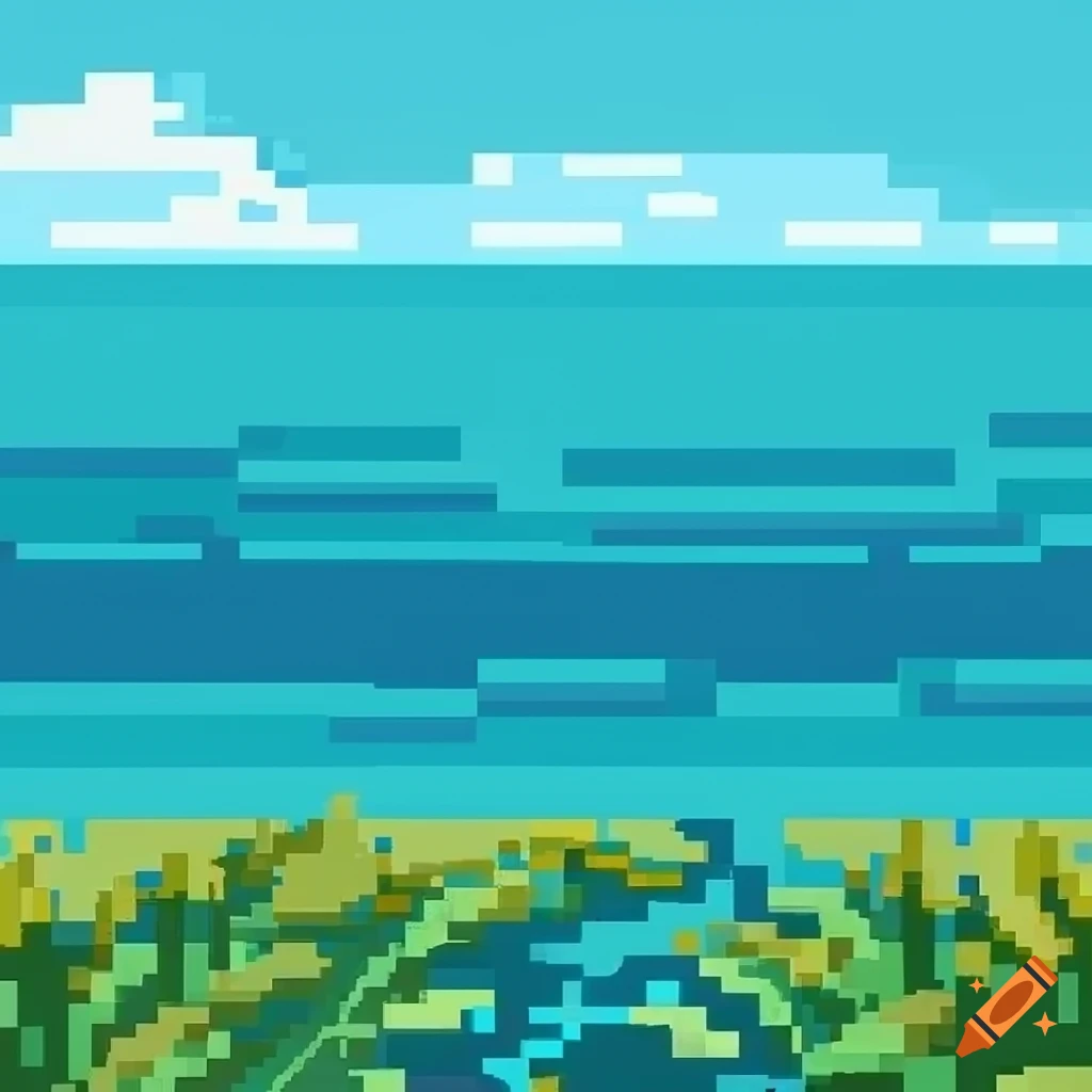 Pixel art, sea