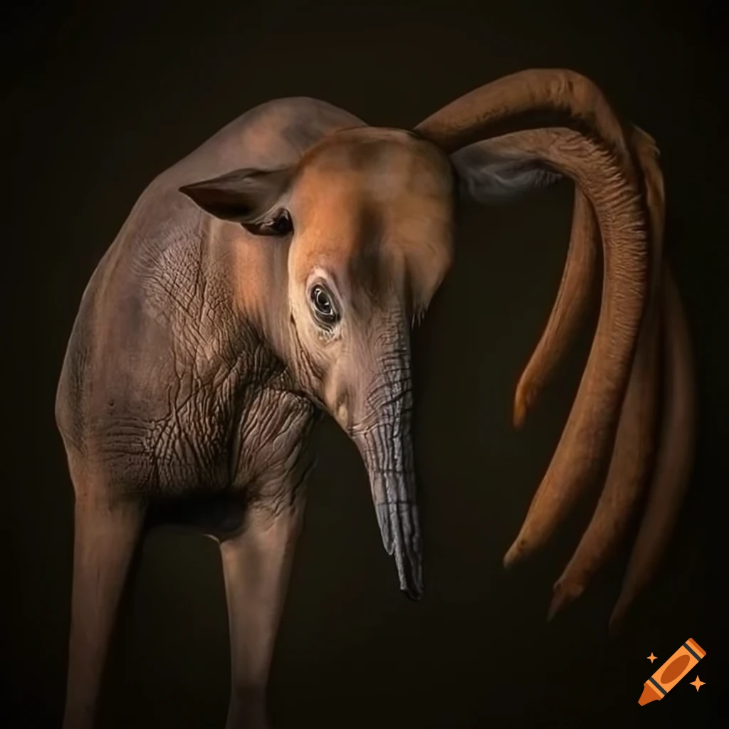 A whimsical hybrid rainforest creature inspired by both wild boars and ...