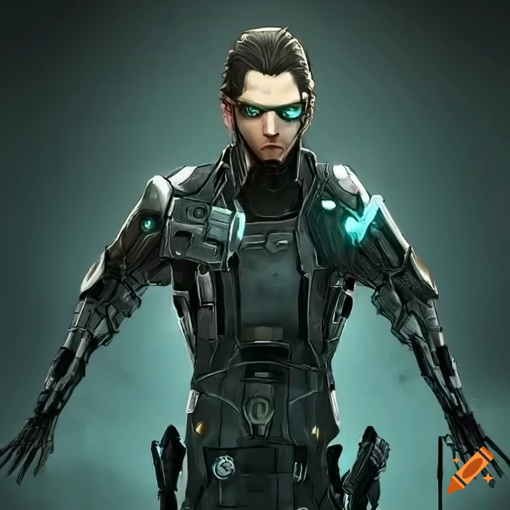 Adam jensen, the cybernetic protagonist from deus ex
