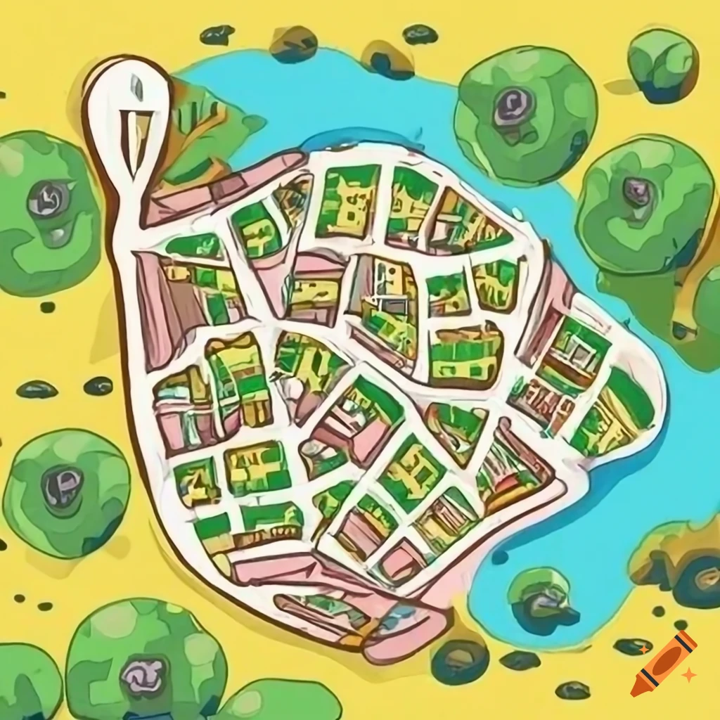 Map village top view on Craiyon