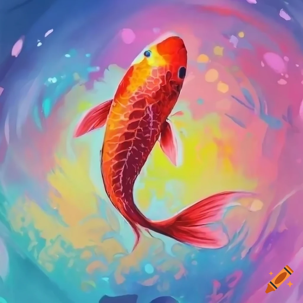 koi fish drawings color
