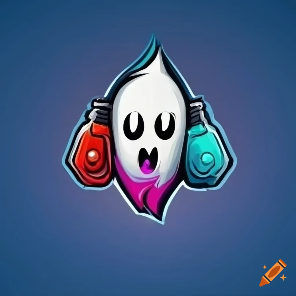 Ghost Skull Gaming Logo Template (515249)
