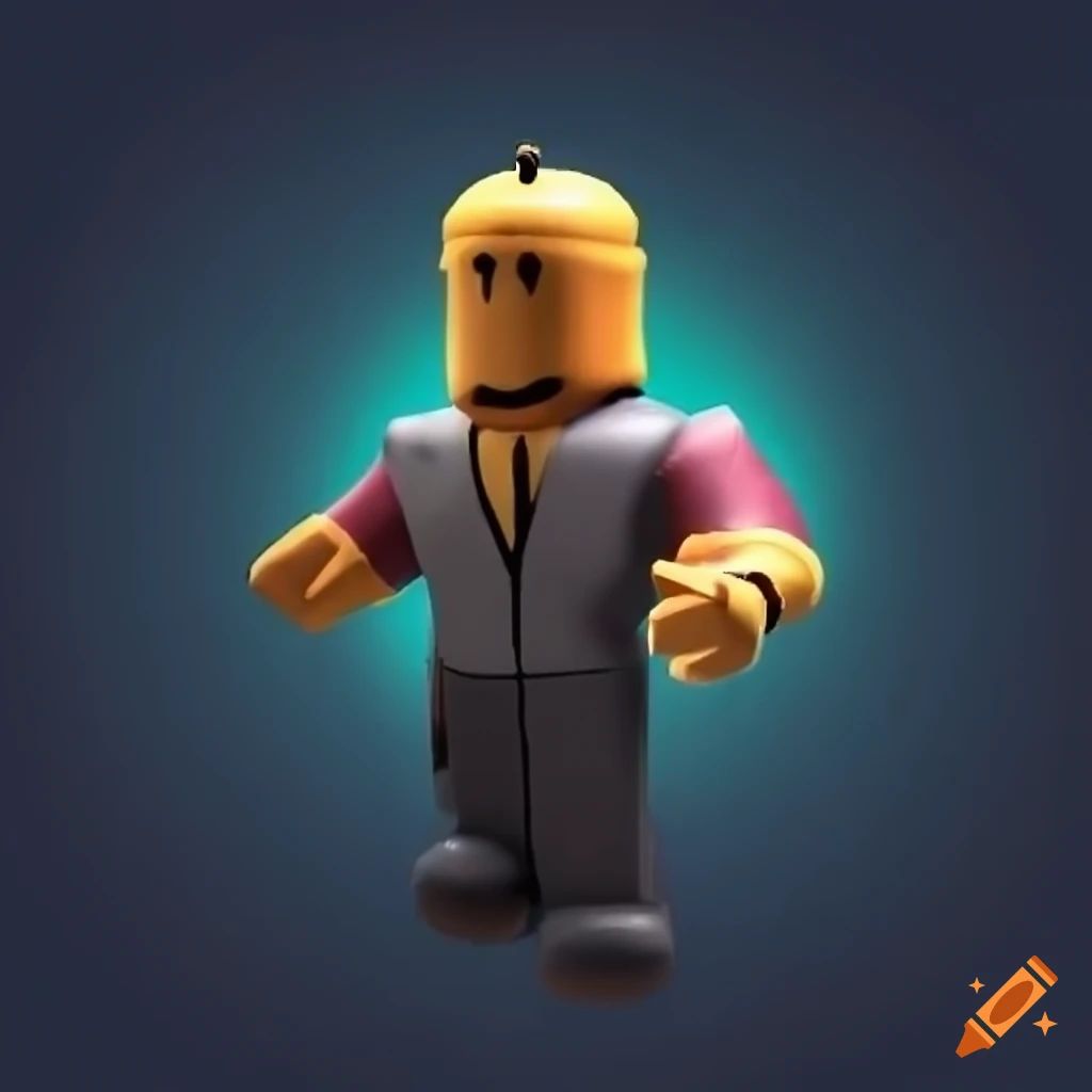 A focused character with a determined expression in unique roblox style