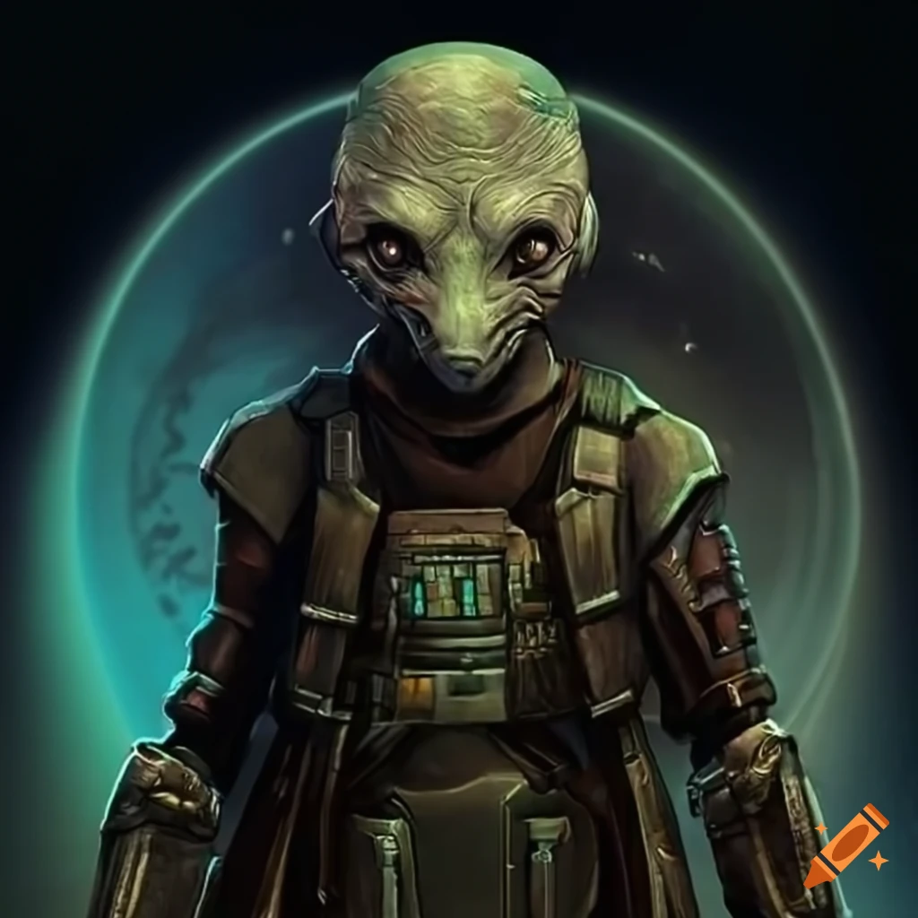 A crew of futuristic mammalian alien scoundrels. Star Wars style