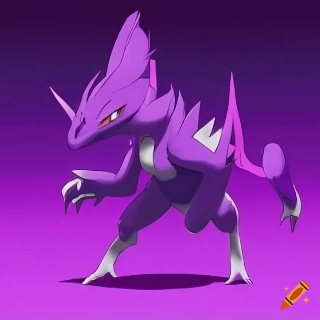 Purple legendary pokemon with sword