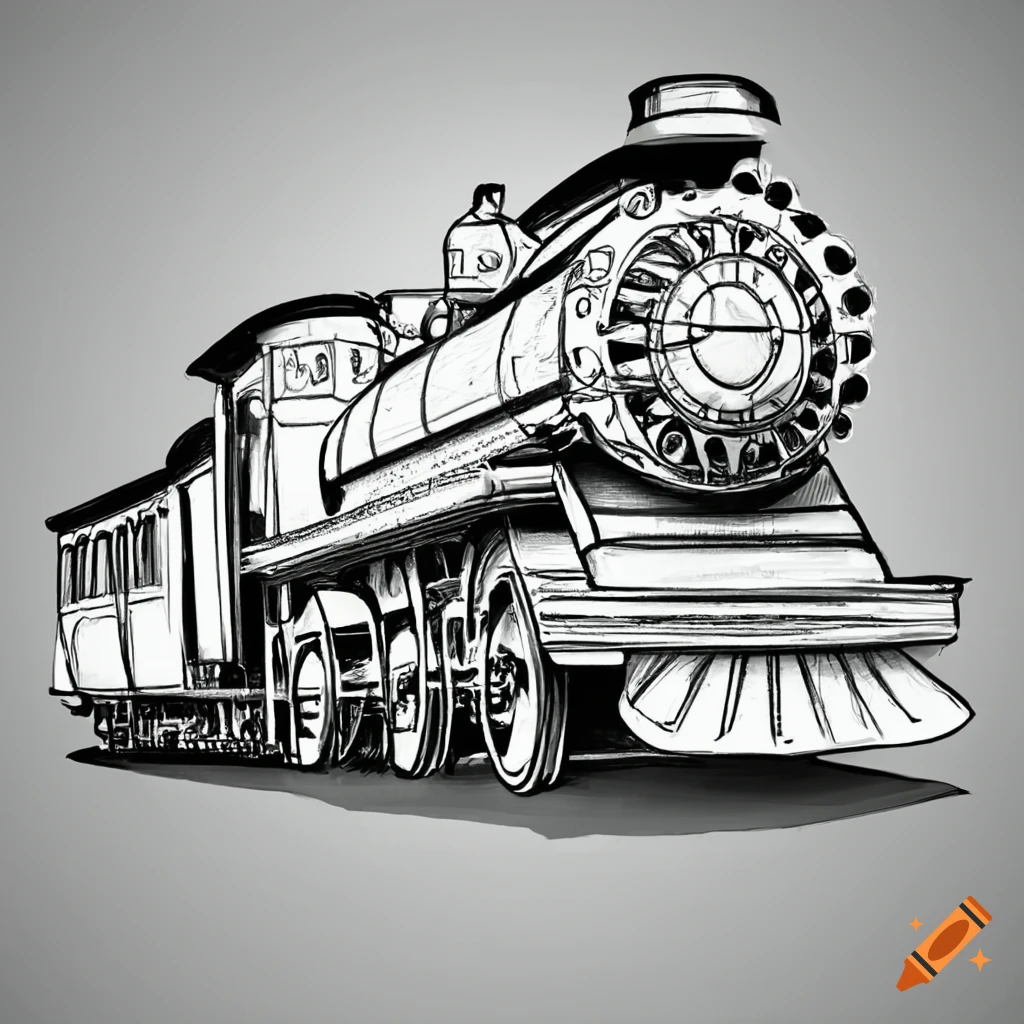 How To Draw A Cartoon Train, Step by Step, Drawing Guide, by Dawn - DragoArt