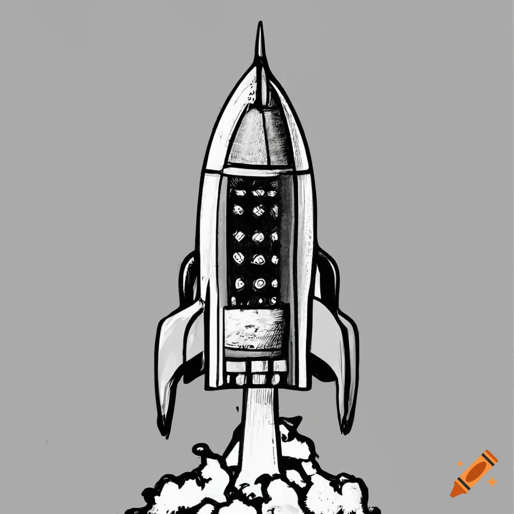 Lineart Rocket, Rocket Drawing, Rocket Sketch, Retro PNG Transparent  Clipart Image and PSD File for Free Download