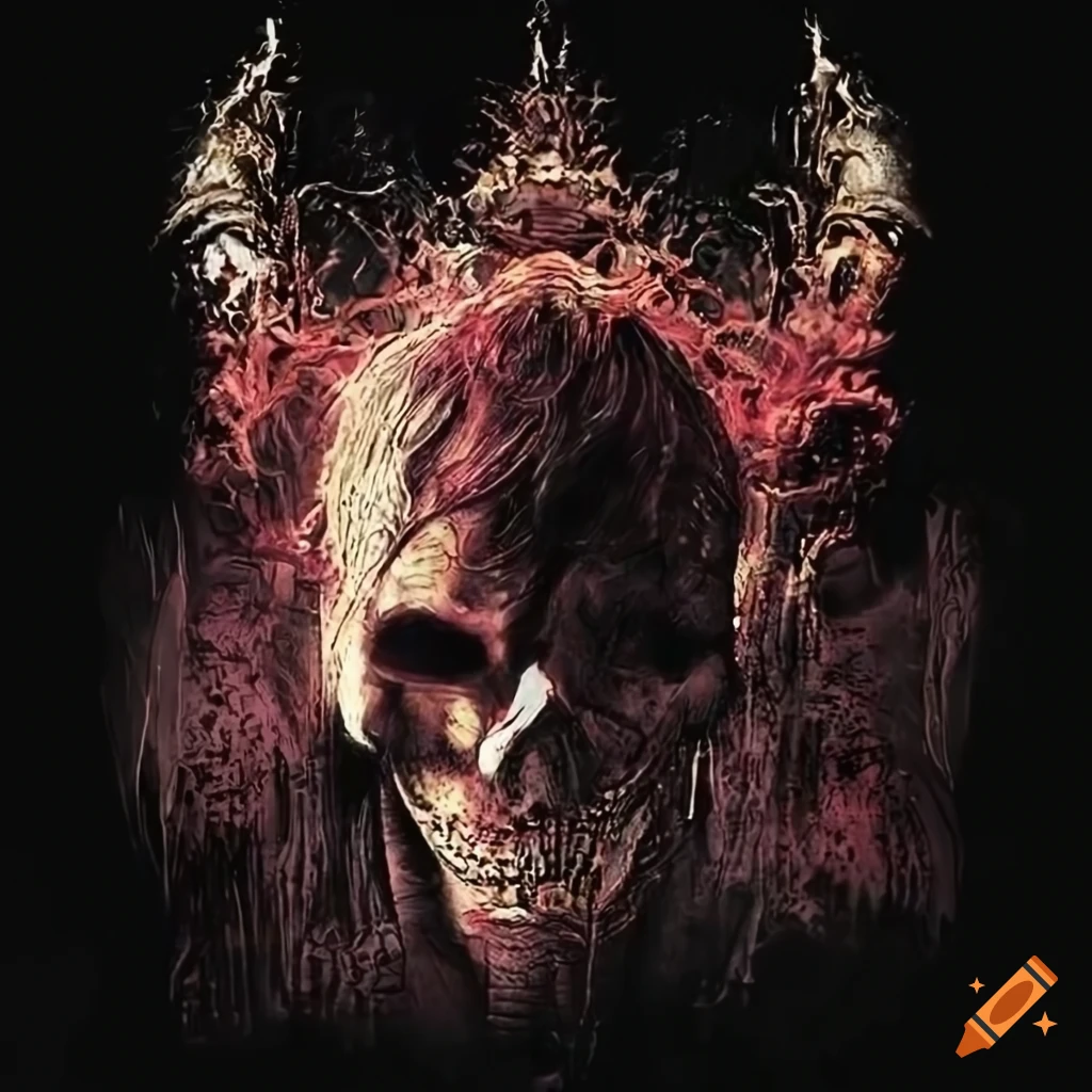 Metal rock artwork on Craiyon