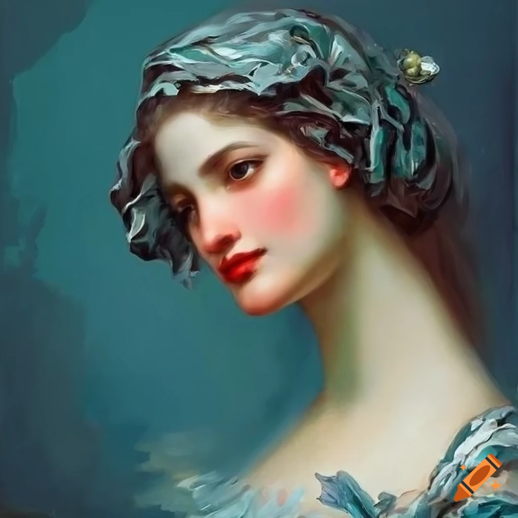 Olpntng style, francois boucher, floating smock soft skin girl wrapped in  sheer silk oil painting hans zatzka gorgeous utopian, highly detailed,  octane render, purity, smooth soft skin, symmetrical, soft lighting,  detailed face,