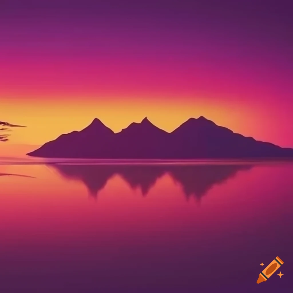 Synthwave sandia mountains