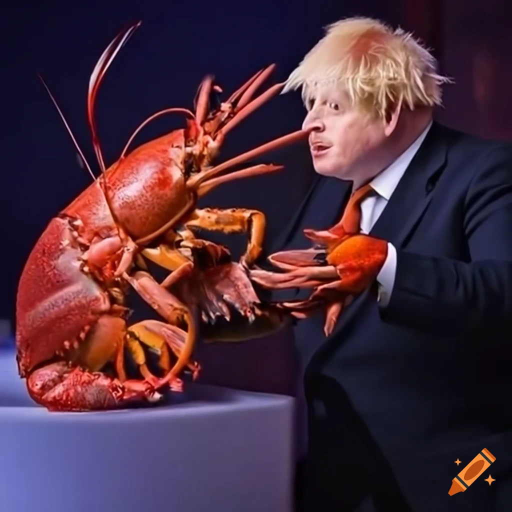 Boris johnson as a lobster on Craiyon