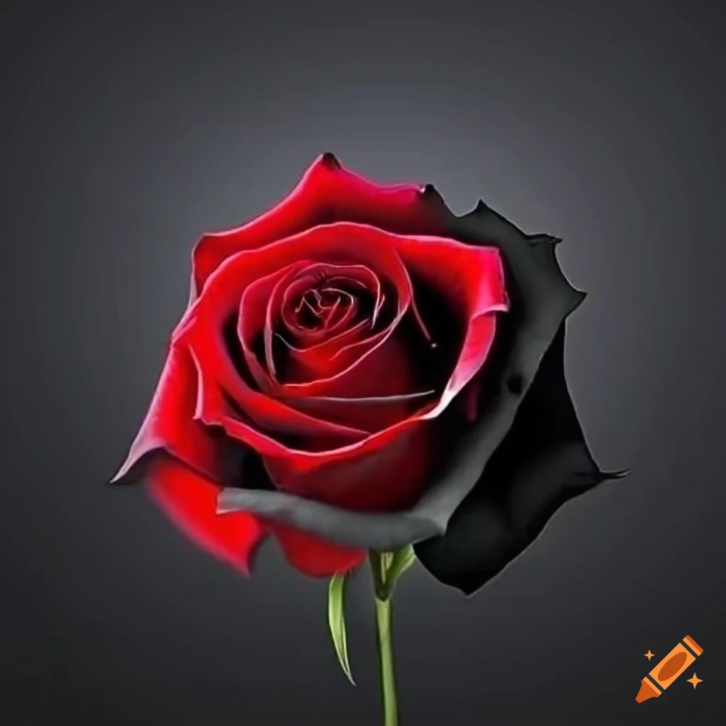 Rosa negra y roja on Craiyon