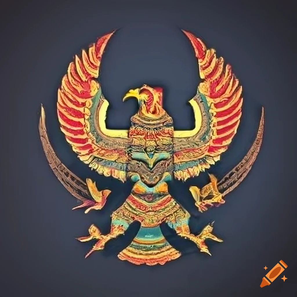 Logo of Garuda Indonesia with line art style 9462249 Vector Art at Vecteezy