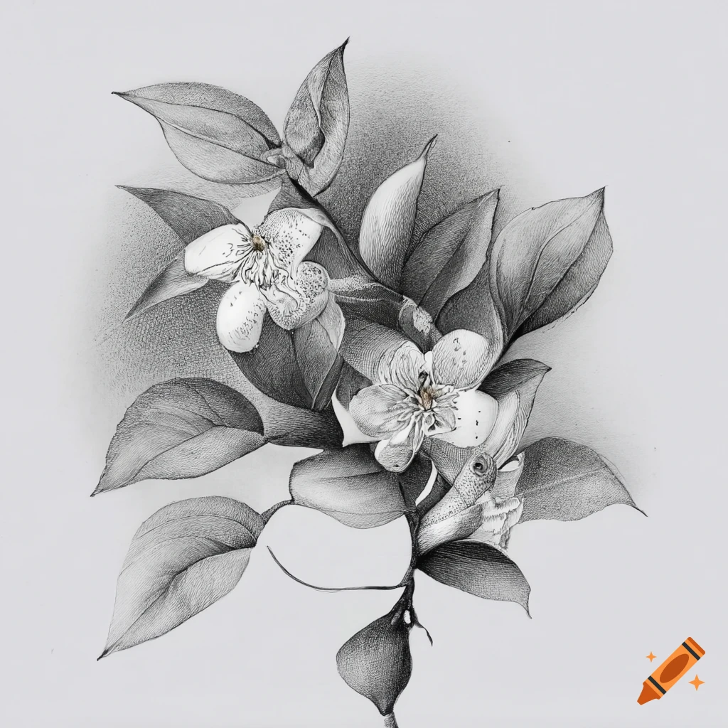 Jasmine Flower Sketch Stock Illustrations, Cliparts and Royalty Free Jasmine  Flower Sketch Vectors