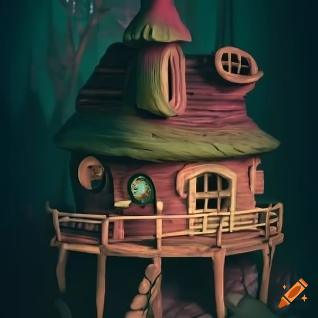 Treehouse Stylized Stylized cute tree house