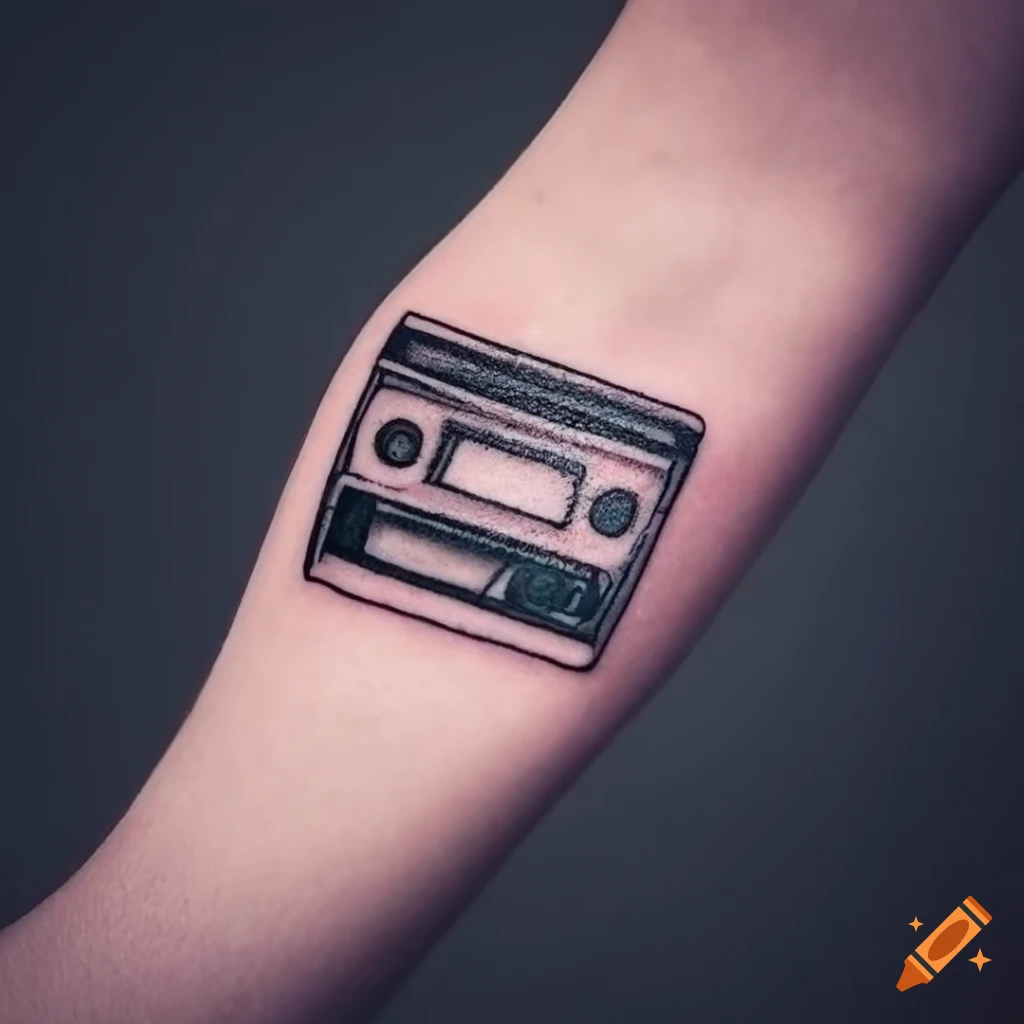 Glittery cassette tape by Holley at Salvation Tattoo in Richmond, VA : r/ tattoos