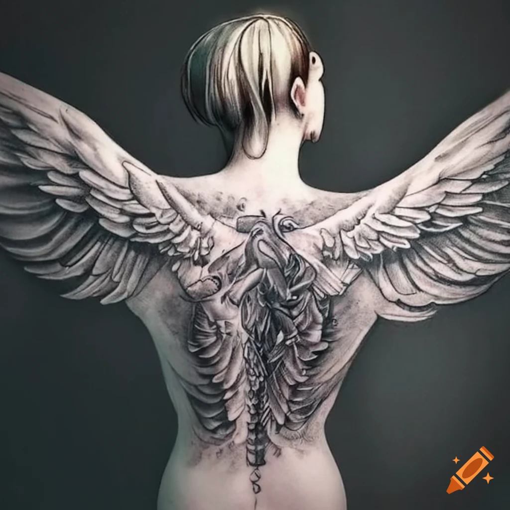 Second Life Marketplace - Angel Wings Tattoo-cheohanoi.vn