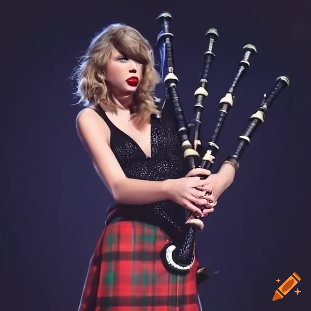 Taylor swift playing bagpipes