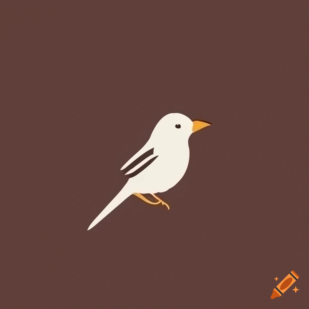 Logo sparrow simple mascot style Royalty Free Vector Image