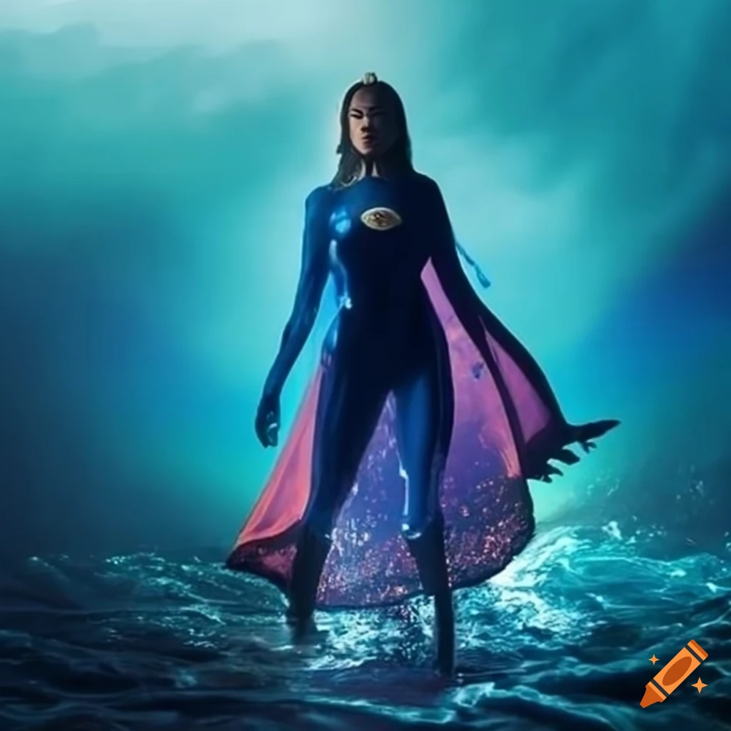 A water themed superhero from the english channel named, "chanel la manche"