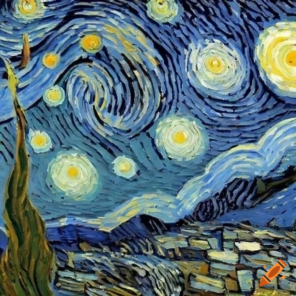 Starry Night Inverted Vincent van gogh starry night