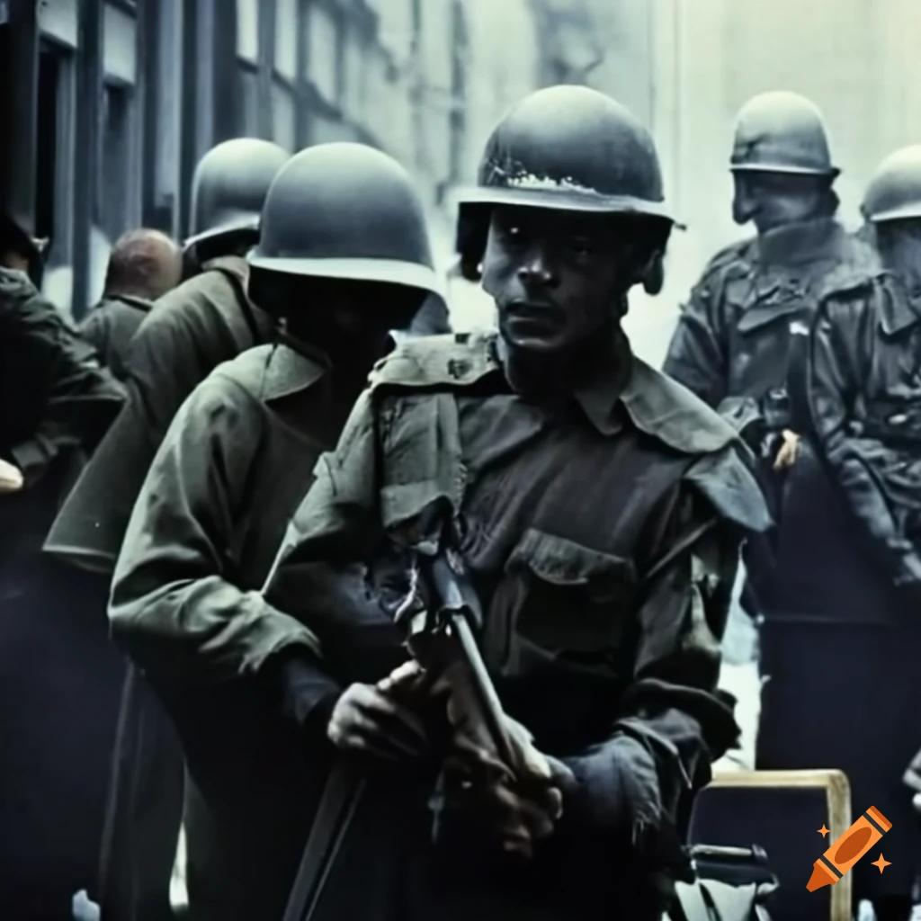 Poor country national unit police in a large riot 1967