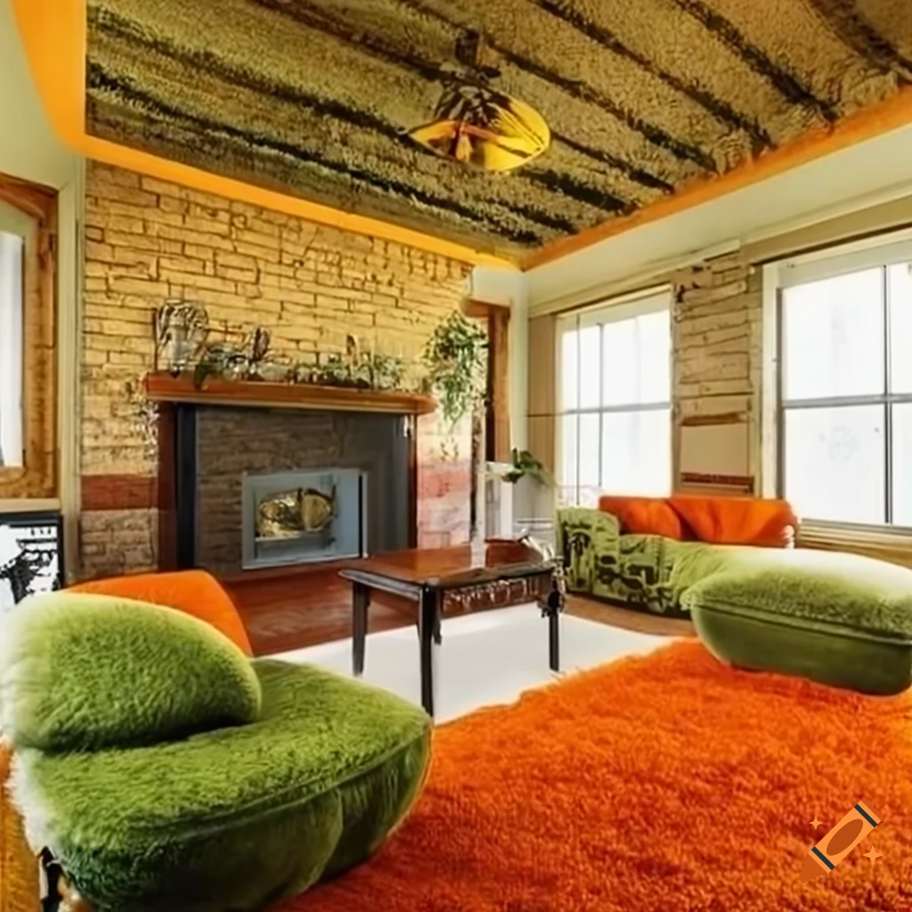 Burnt Orange Rug Slanted Ceilings