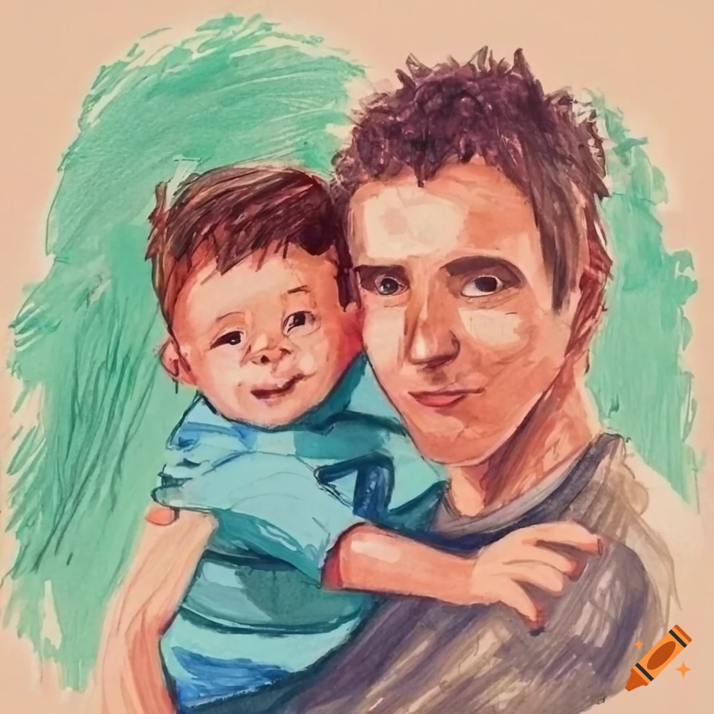 How to draw father and son step by step easy - YouTube