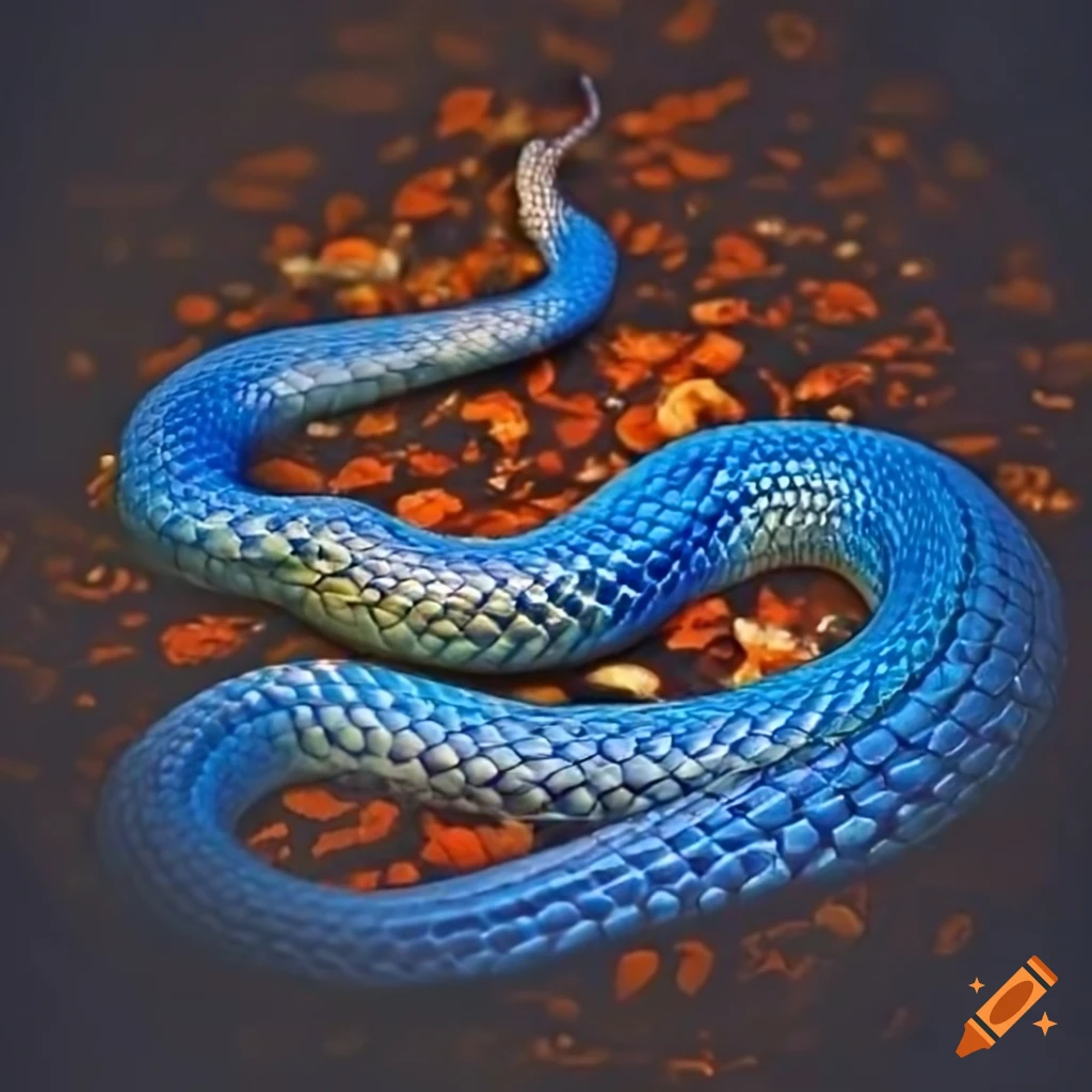 blue and red snake