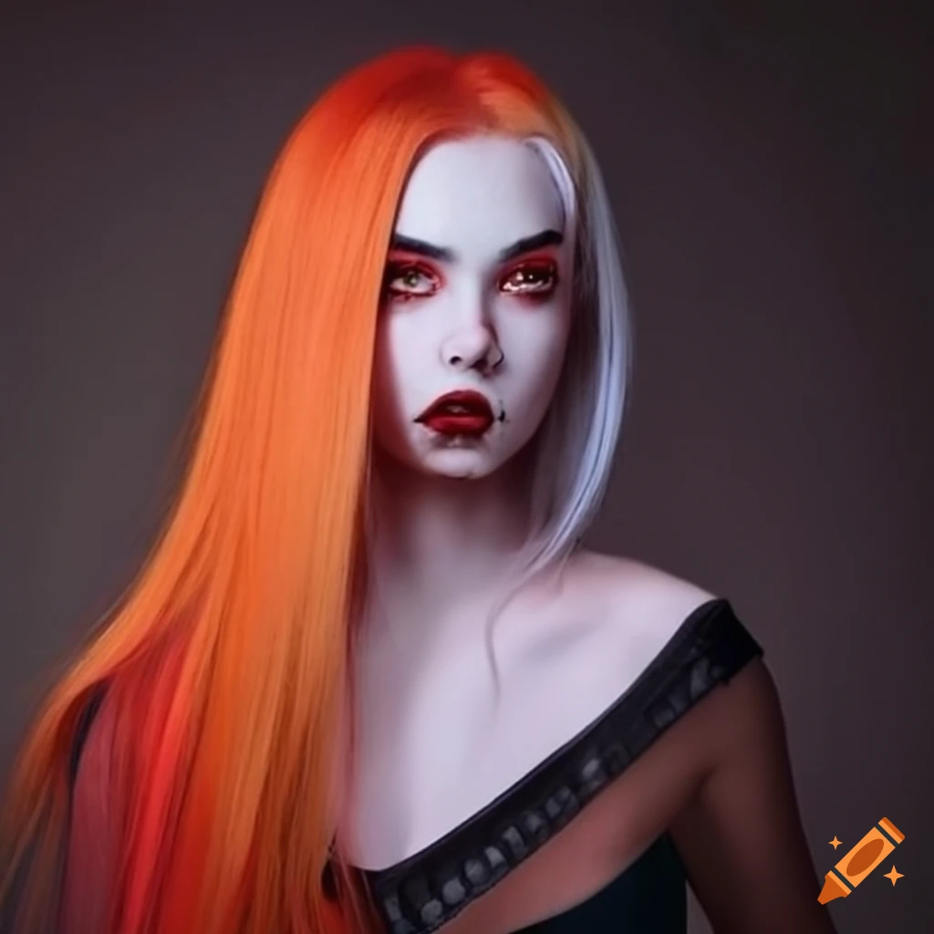 Two vampire girl, one is orange hair and other is white hair