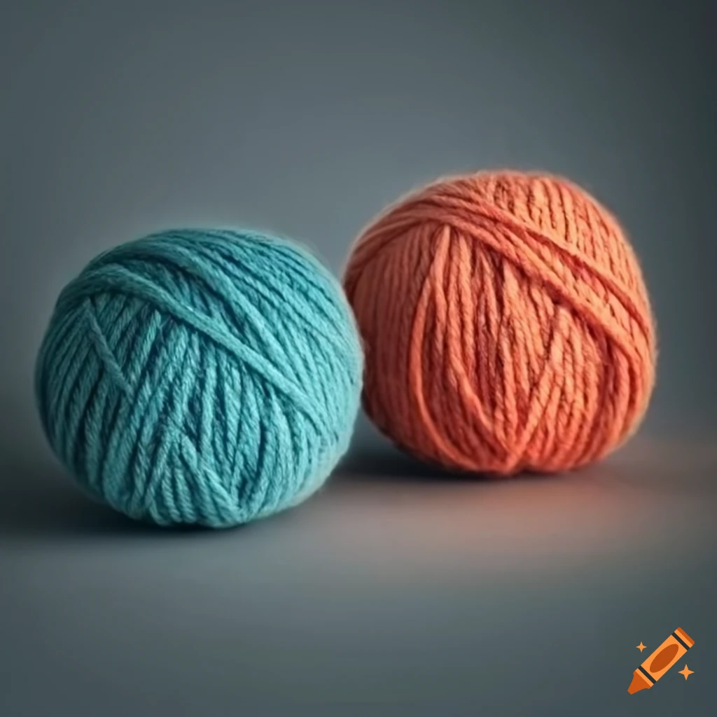 2 yarn balls on Craiyon