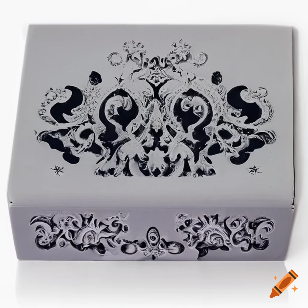 Ornate design cardboard packaging for gothic themed soap bars