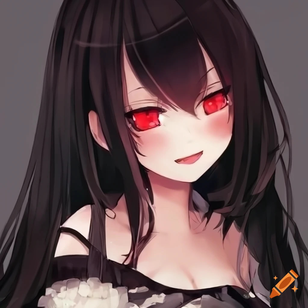 Anime girl with red eyes