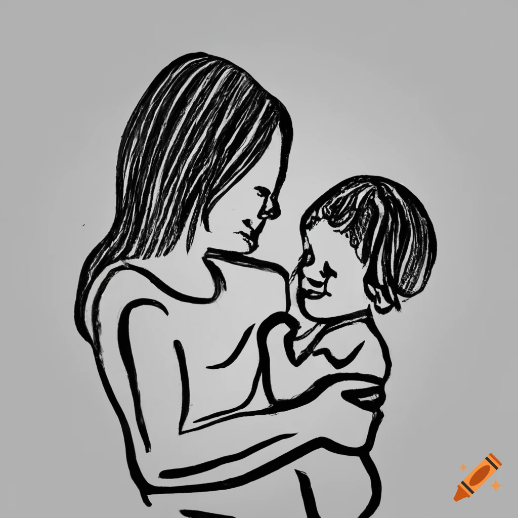 Mother Child Line Art Merch & Gifts for Sale | Redbubble