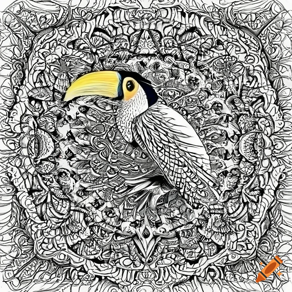 Adult coloring pages on Craiyon