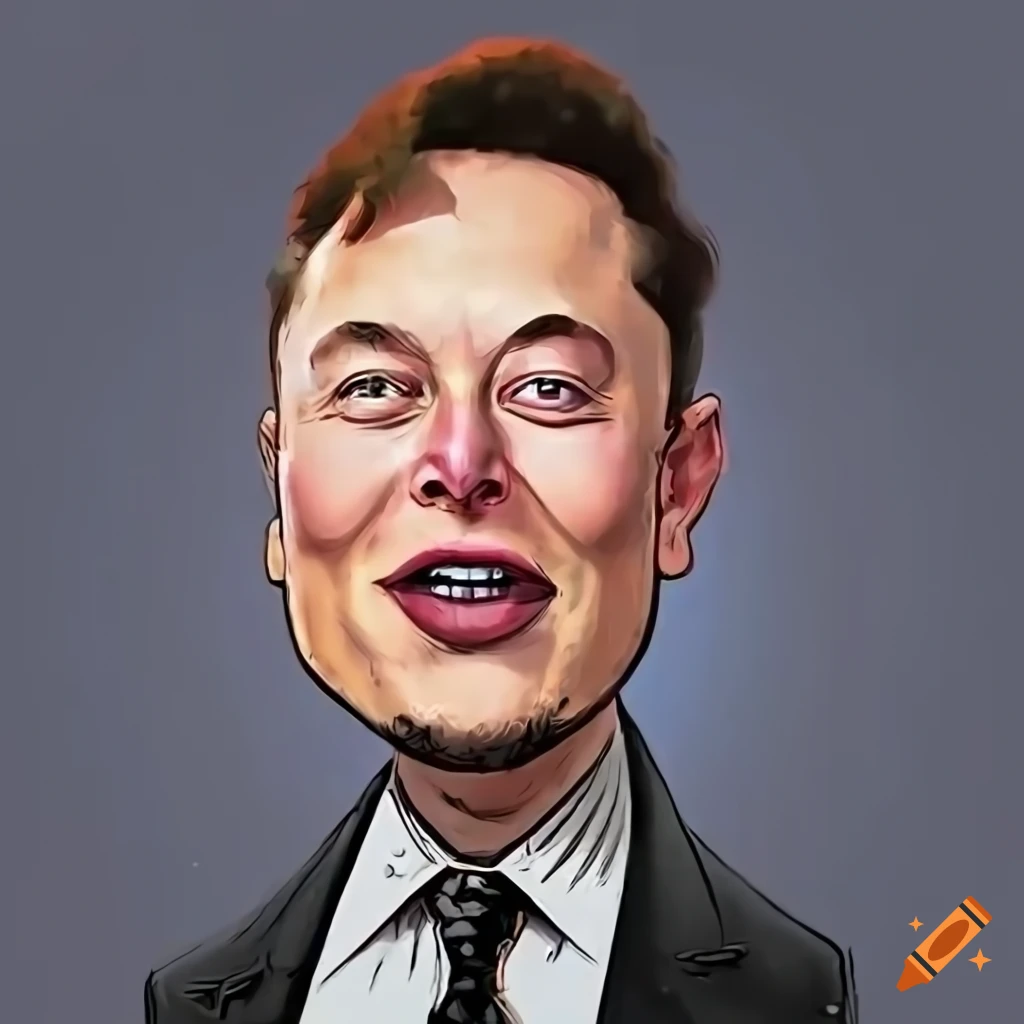 Elon Musk Cartoon In 4k
