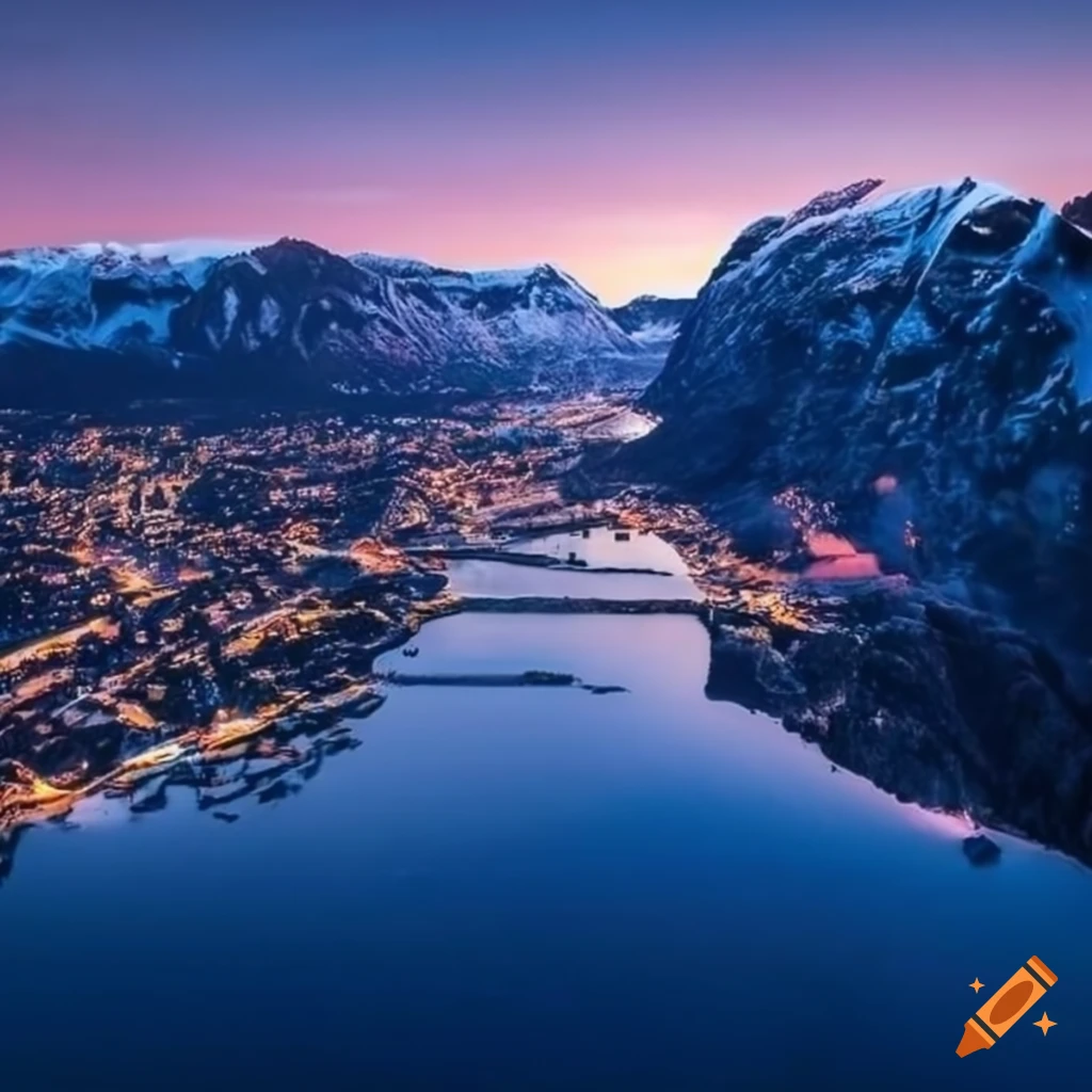 Combine the cities of fosnavåg and stavanger in one big photograph