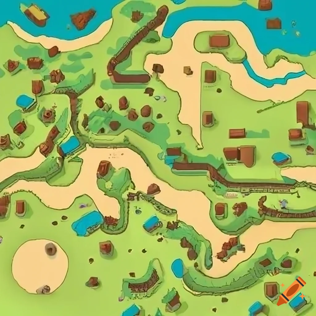 Game map flatlands on Craiyon