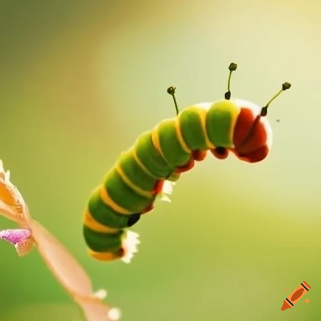 Give me picture of caterpillar to use in kids stories on Craiyon
