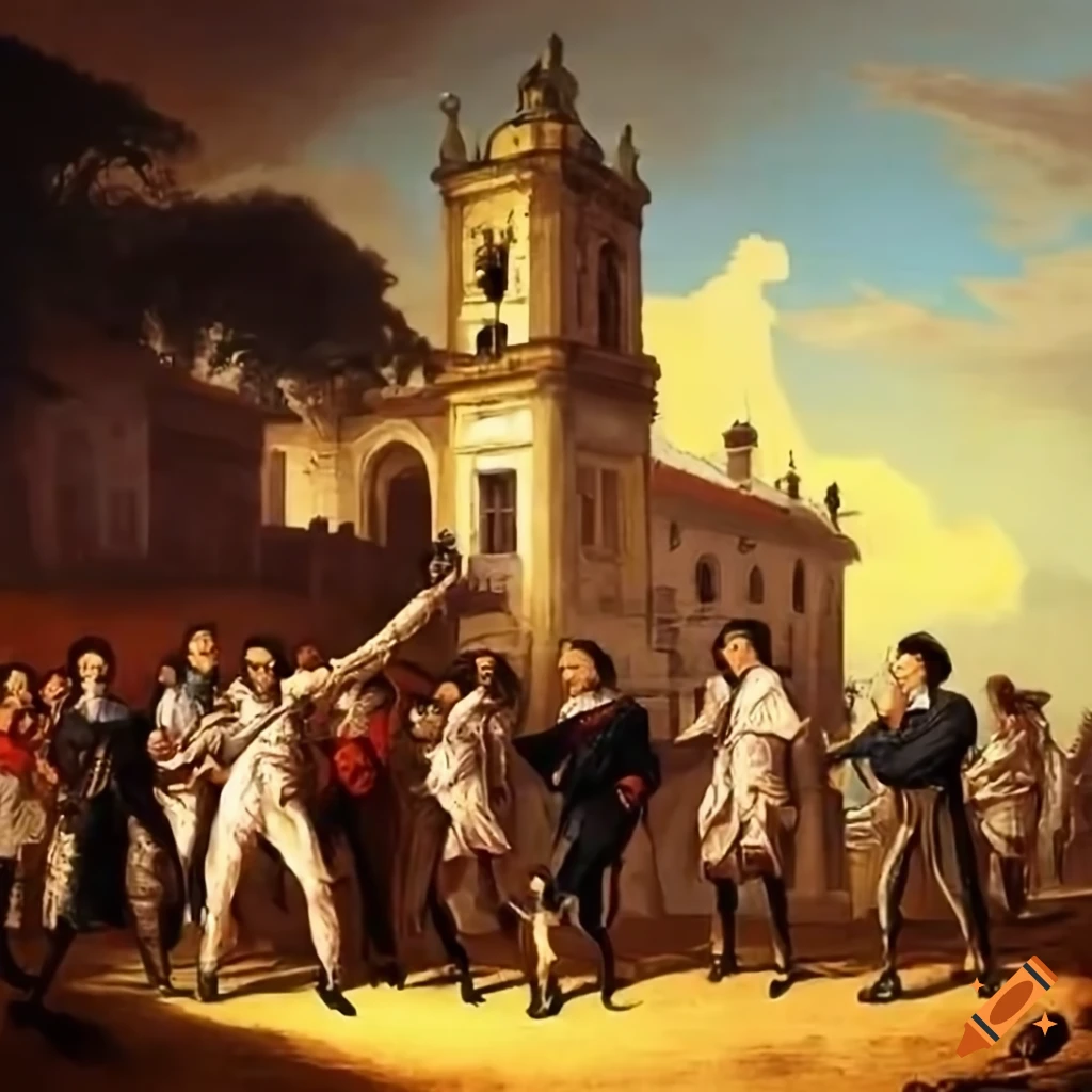 9 de julio de 1816, cabildo abierto, personas reunidas afuera