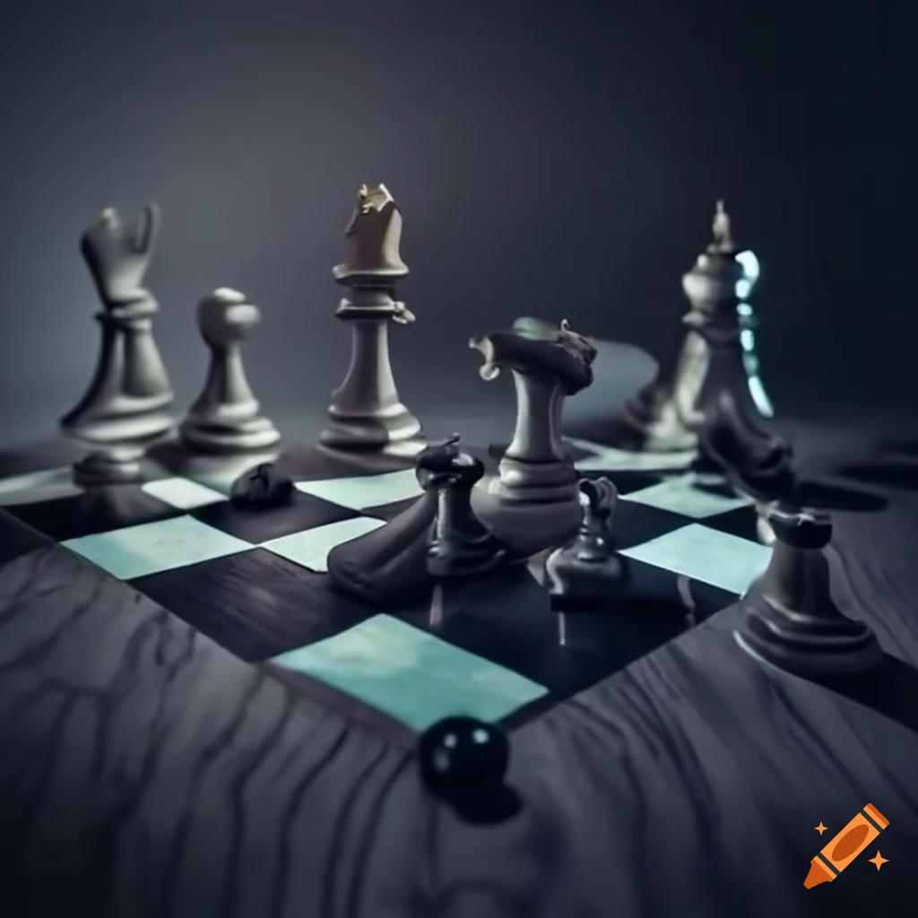 Volumetric chessboard, no figures, 3d, no background