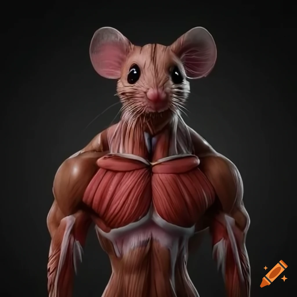 Rat with muscles on Craiyon