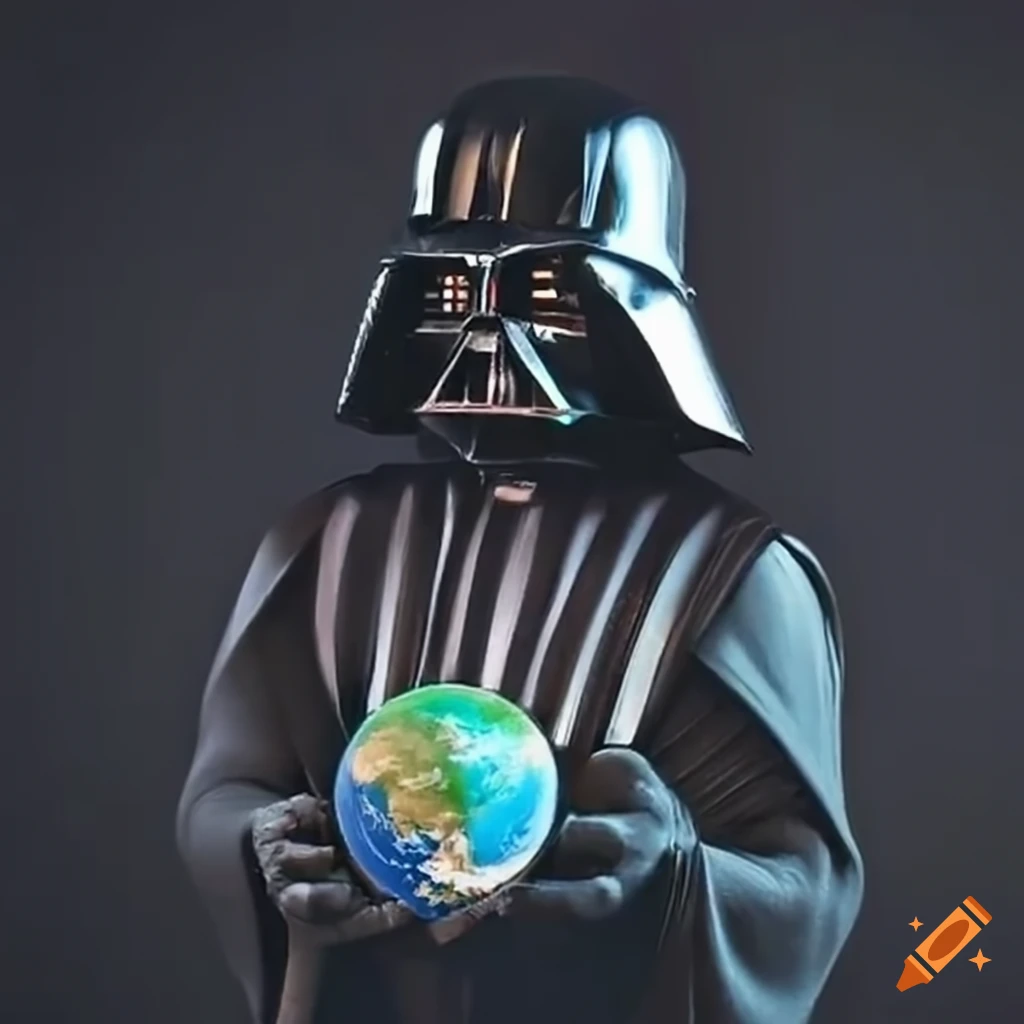 Darth vader holding the planet earth in his hands on Craiyon