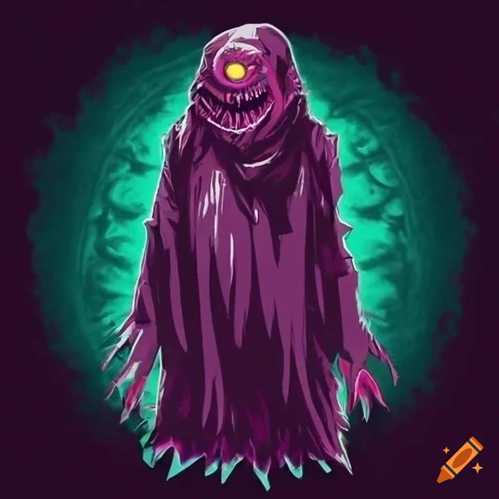 Deathcore style t shirt design monsters detailed with background