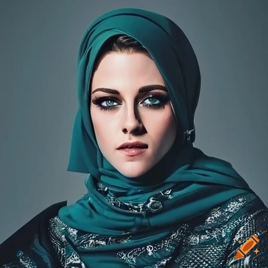 Kristen Stewart in a hijab