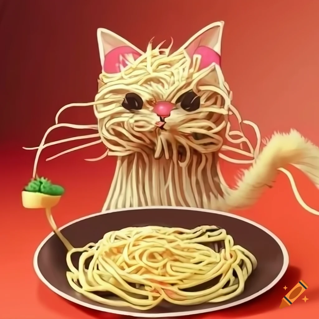 Premium Photo | Anime girl with a bowl of spaghetti and tomatoes generative  ai