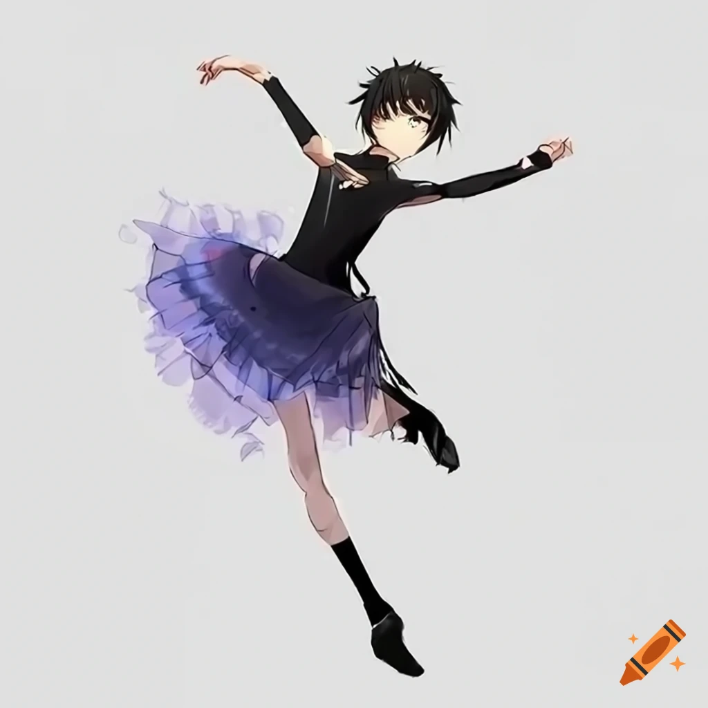 Anime boy dancing ballet on Craiyon